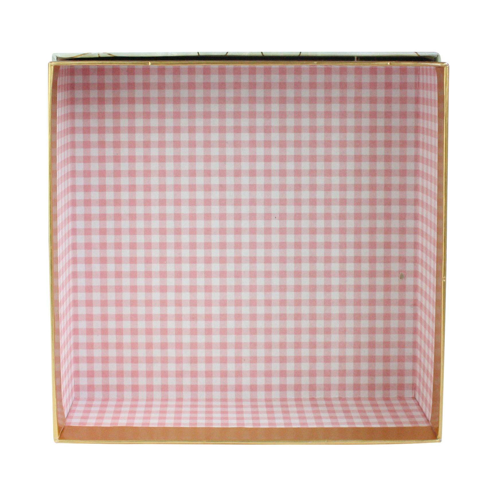 Rigid Square Gift Box with Marble Effect Design, Stylish Packaging